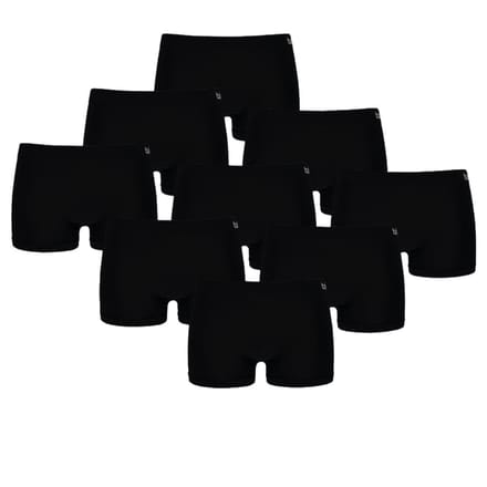 Bamboe Hipster Naadloos - 9-Pack - Voordeelpakket - Zwart / S