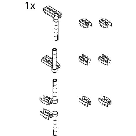 Kermi Vario joint set for bathtub folding wall V2 FW2060141AK Art. 2533864