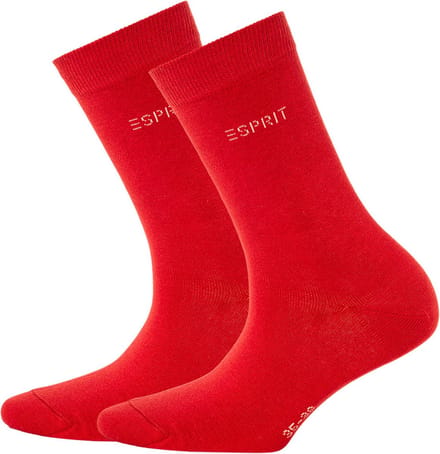 Esprit Uni 2-Pack eenkleurig katoen multipack sokken dames roze - maat 39-42