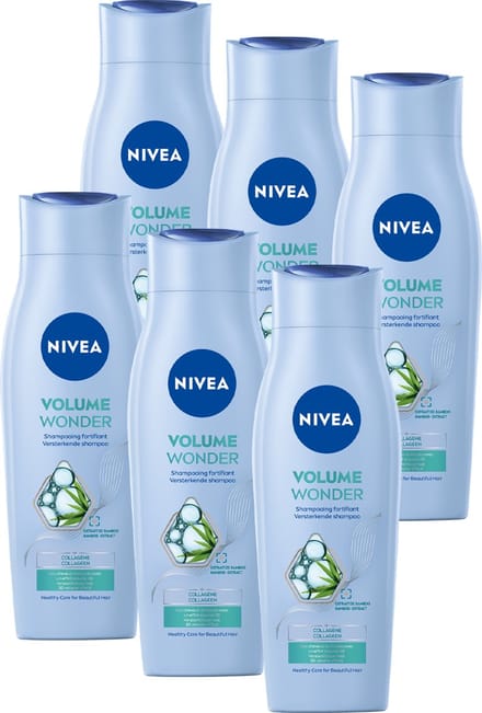 NIVEA Volume Wonder Haar Shampoo - Haarshampoo - Voordeelverpakking - 6 x 250 ml