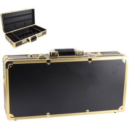 Draagbare Kappersgereedschap Opbergdoos Kam Haarknipper Schaar Organizer Wachtwoord Case black