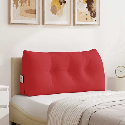 vidaXL - Rugkussen - Rood - 100 - x - 24 - x - 50 - cm - Stof
