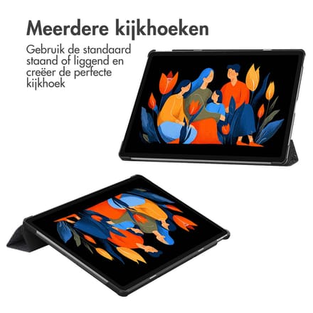 imoshion Tablet Hoes - Geschikt voor Lenovo Idea Tab Plus - Trifold design oude designs - Pr051 - Zwart