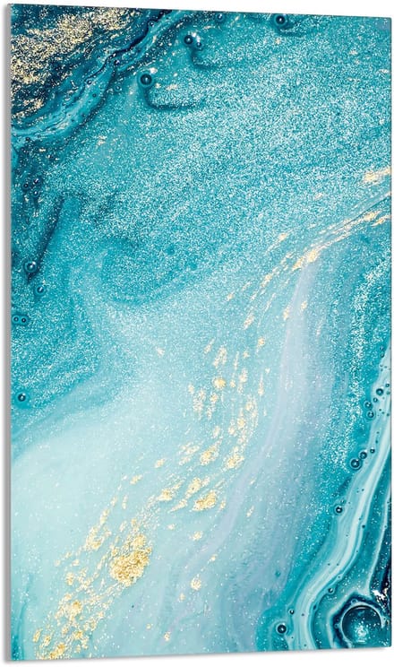 TMK ArtDeko - Snijplank van Geharde Glas - 30x52 cm - Marmer Ontwerp - Antibacteriële Eigenschappen