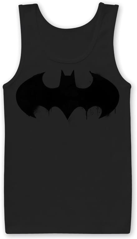 Batman Tanktop met logo in inkt, zwart