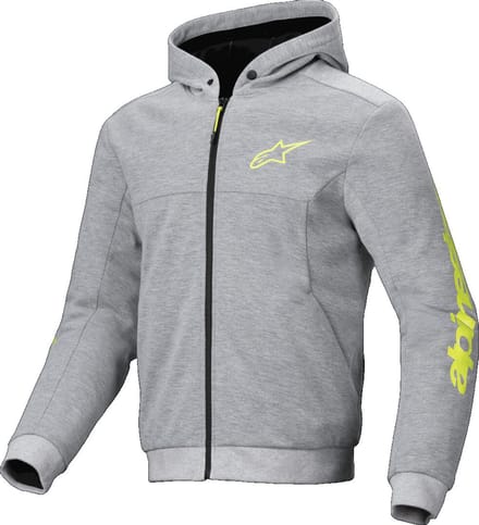 Alpinestars Chrome V2 Sport Hoodie Grijs Heather Fluo Geel - Jas