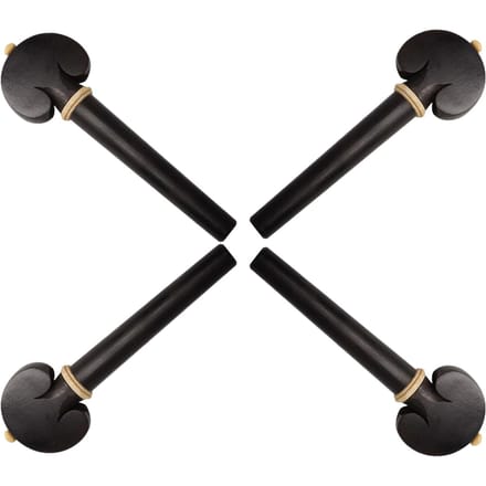 4 Stuks Cello Stemknoppen Soepele Fijnafstelling Ebbenhout Orkestrale Snaren Accessoires Onderdelen black