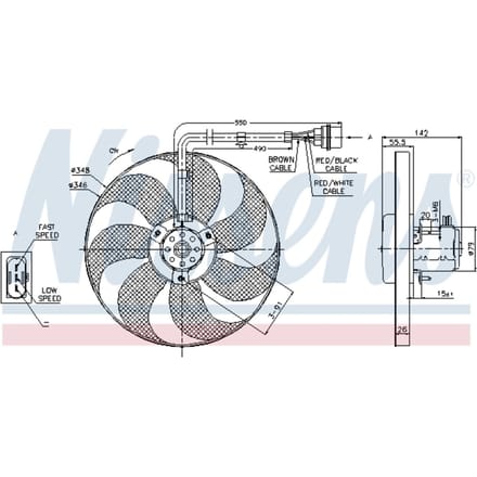 Koelventilatorwiel, motorkoeling NISSENS 85683