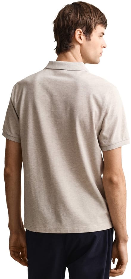 Gant poloshirt korte mouw beige