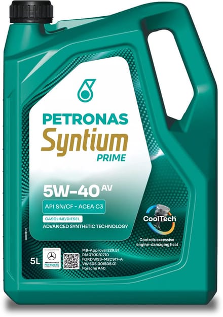 Petronas Syntium 5W-40 3000 AV Motorolie ( 5L ) 18285019 ACEA C3 API SN