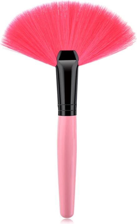 Grote fan brush / waaier kwast | roze