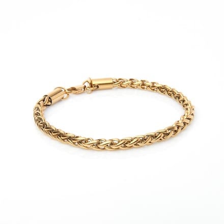 Marenca Gouden Heren Vossenstaart Schakelarmband (M)
