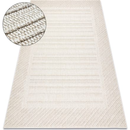 Kleden Rugsx Tapijt JERSEY 19261 crème - Kader, structureel, 120x170 cm