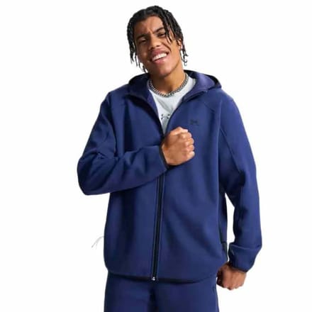 Under Armour Unstoppable Fleece Sweatshirt Met Rits Blauw L / Regular Man
