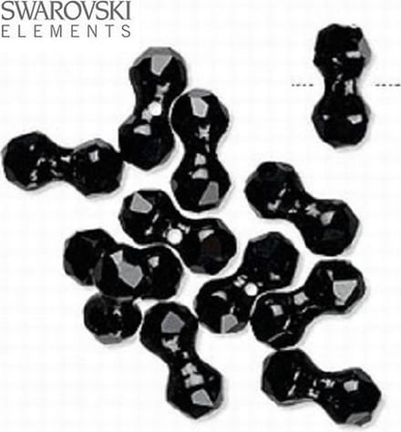 Swarovski Elements, Modular kralen (5150), 11x6mm, jet, 6 stuks