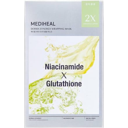Mediheal Derma Synergy Wrapping Mask Sheet 5 soorten 25 ml (5 opties) Niacinamide x 10PCS gray