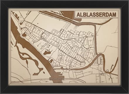 Decoratief Beeld - Houten Van Alblasserdam - Hout - Bekroned - Bruin - 21 X 30 Cm