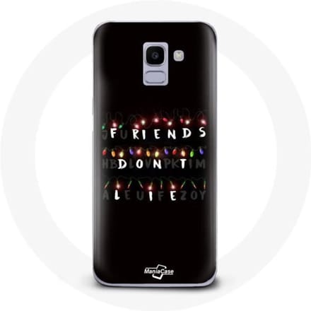 Coque pour Samsung Galaxy A6 2018 Stranger Things Affiche Friends Don't Lie Joyeux noël