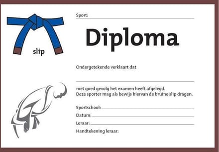 Diploma Blauw/Bruin