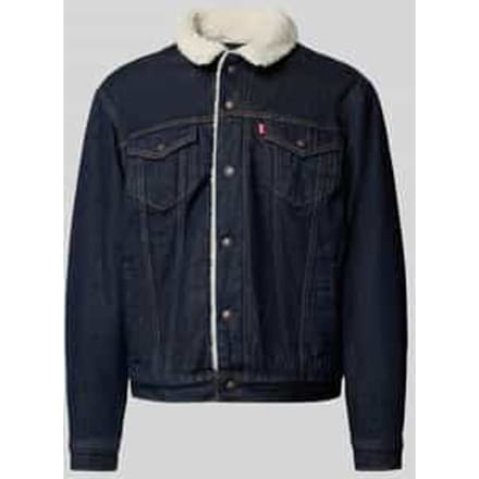 Jeansjack met voering van teddybont, model 'GIVE IT A RINSE'