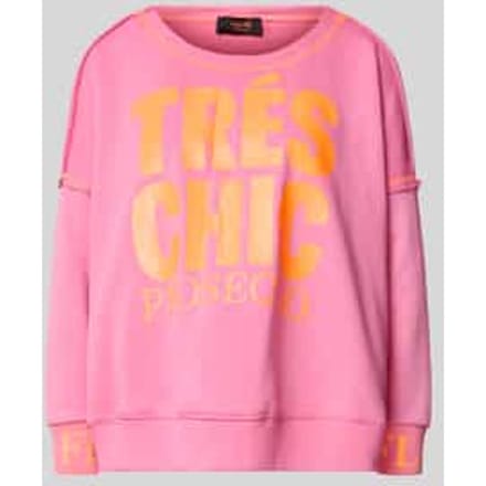 Oversized sweatshirt met ribboorden