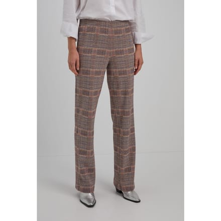 Josephine & Co Kyano Pants Multi Colour Dark Check Maat: 38 | Pantalons Outlet | Dames | Zwart