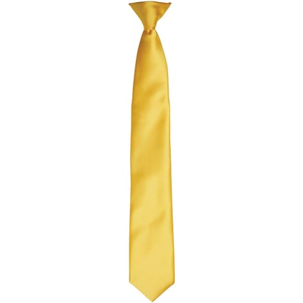 Premier Kleuren Heren Satin Clip Tie (Zonnebloem)