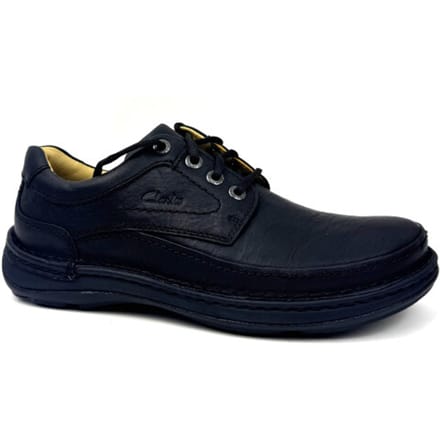 Clarks Nature Three Heren Veterschoenen - Black Leather - Maat 46