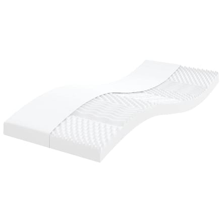 vidaXL - Schuimmatras - voor - kinderen - 7 - zone - hardheid - 20 - ILD - 80x160 - cm - wit