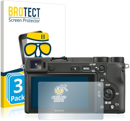 BROTECT - Screenprotector voor Sony Alpha 6500 - Folie Beschermfolie Beschermglas matte 3 Stuks