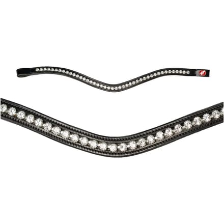 Frontaal voor paard Kieffer Ultrasoft Amy curved browband not lined
