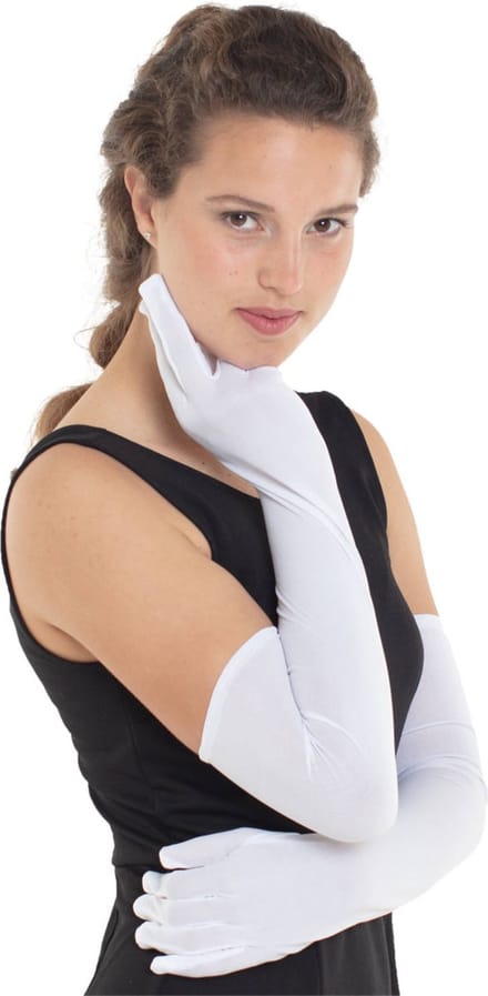 Folat - Lange Witte Handschoenen Dames - 50 cm