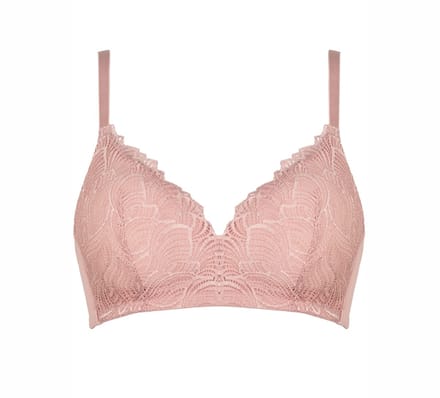 Naturana padded lace soft BH maat 95B pink rose