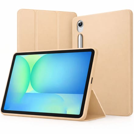 TechNow Hoesje geschikt voor Samsung Galaxy Tab S10 FE+ Hoesje – Extreme Shock Case – Smart Case - Goud