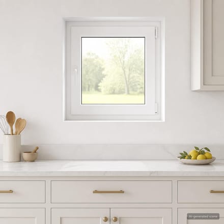 vidaXL - Kleur - binnenkant - kelderraam - Wit - RISOR - 70 - x - 70 - cm