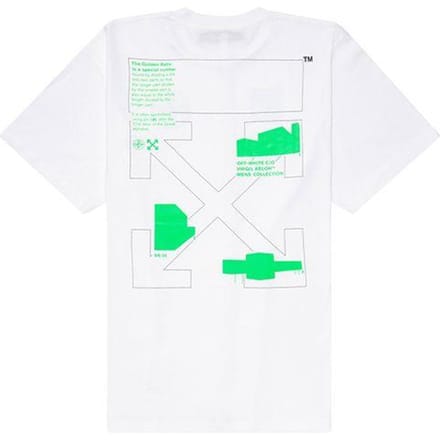 T-shirt oversize à rayures et imprimé flèche Off-White SS20 pour homme, blanc, référence OMAA038R201850060145 M white