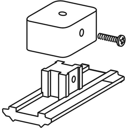 Ivela wand- en plafondbevestiging SQUARE 48 V, zwart