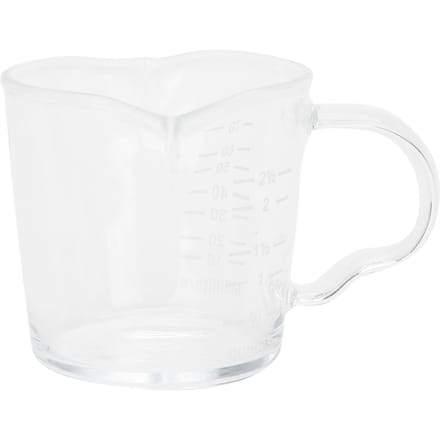 Tasse à café avec double bec verseur, verre borosilicate fait main, 70 ml white