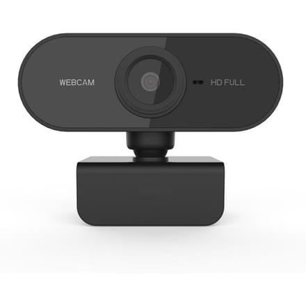 1080P 2MP Webcam 30fps Camera Ruisonderdrukking Microfoon Webcam Laptop Computer Camera USB Plug & 1080p zwart