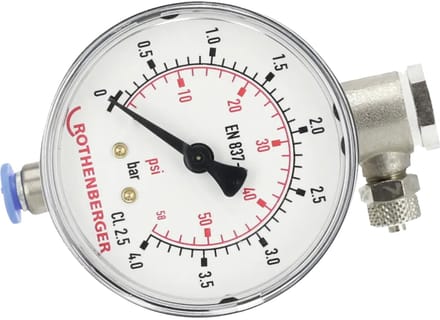 ROTHENBERGER VERVANGENDE MANOMETER R1/4" VOOR UNIVERSELE GAS...