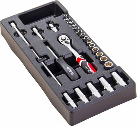 Yato YT-5541 Doppenset Met Ratel Opname 1/4 25-delig