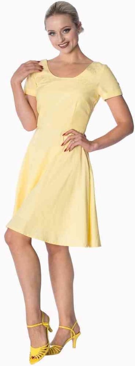 Dancing Days - FLORAL DAYS X BACK STRAP Korte jurk - M - Geel