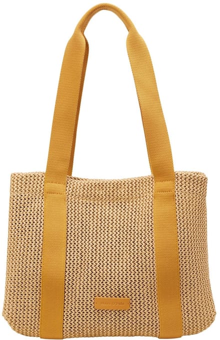 Marc O'Polo Schoudertas Runja Shopper Golden Yellow Lichtbruin