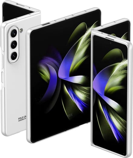 Geschikt voor Samsung Galaxy Z fold 5 bumper ultradun hoesje - Wit