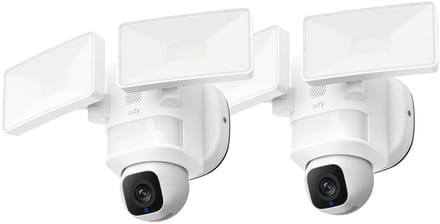 eufy Security E30 Floodlight Camera 2-Pack– 360° Pan & Tilt – 2K Video – AI Detectie en Tracering – 2000 Lumen – Aangepaste Stem- en Lichtwaarschuwingen – 24/7 Opname – Geen Maandelijkse Kosten – Wit