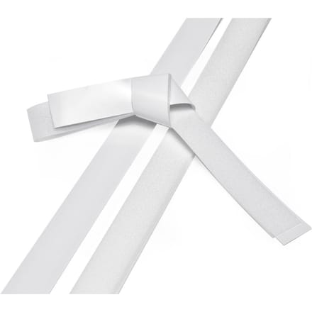 Papieren strips "Glitter, wit", 25 mm - Wit