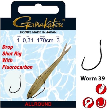 Gamakatsu BKD Drop Shot Rig - Onderlijn - 2 - Zwart