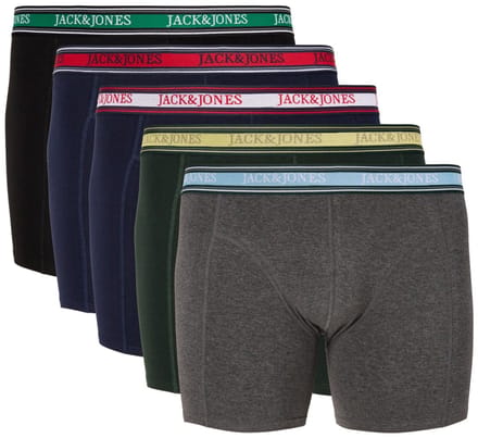 JACK&JONES - JACFAZE SOLID TRUNKS 5 PACK BTS PLS - Jongens - Onderbroeken