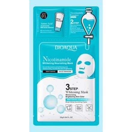 BIOAQUA - 3 Steps Nicotinamide Whitening Facial Mask #Mask- 1 pc