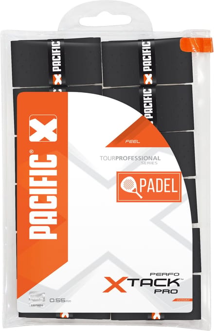 Pacific X Tack Pro Perfo Padel Overgrips 12 Stuks Kleur : Zwart